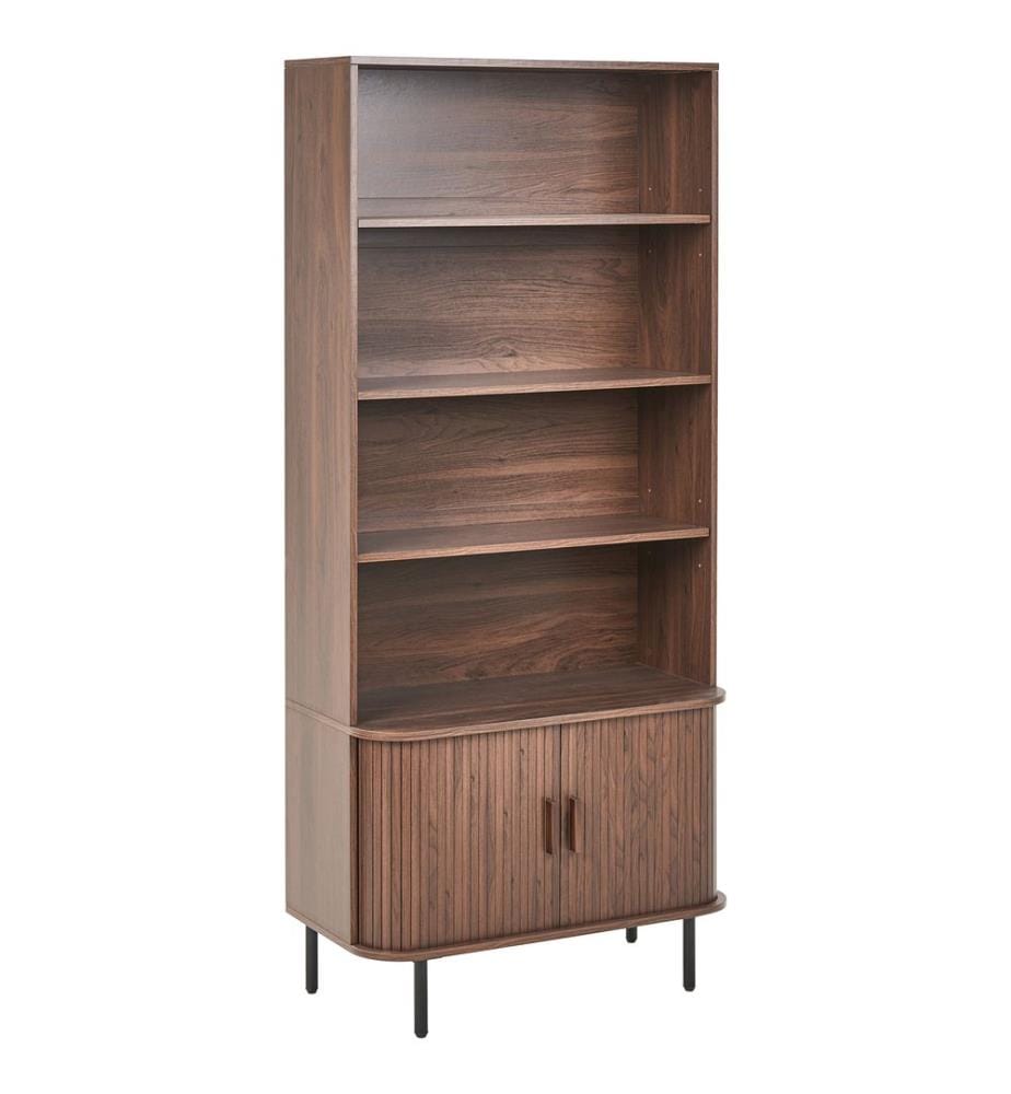 Bibliothèque 4 étagères BRADLEY 180 cm Marron foncé