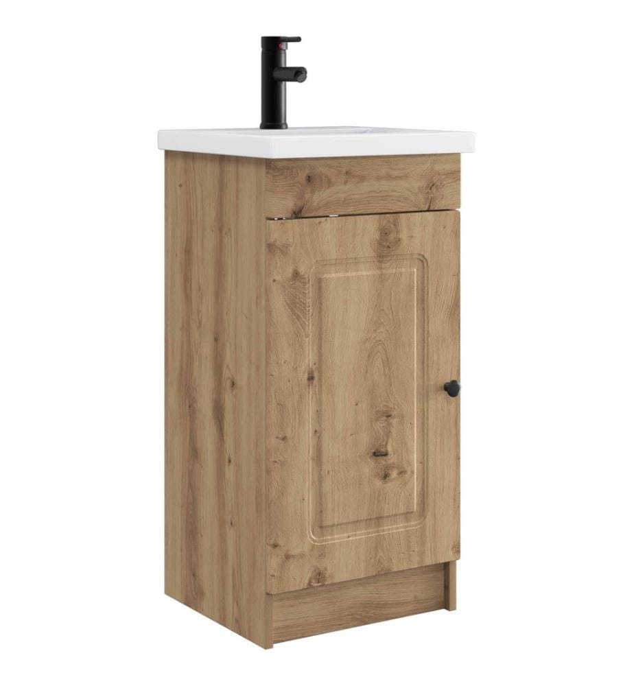 Meuble de salle de bain avec évier Chêne artisanal