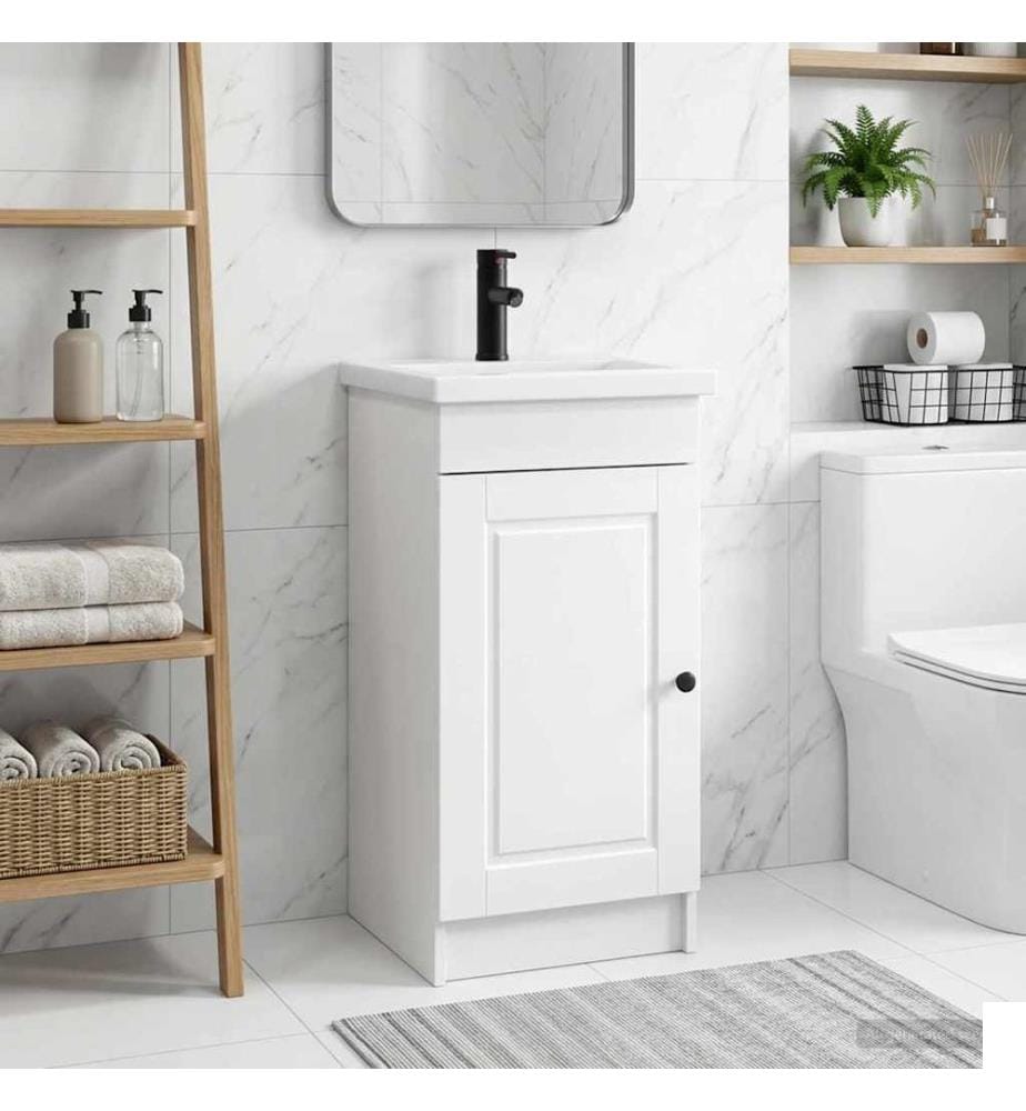 Meuble de salle de bain avec évier Blanc 42 x 40 x 84,5 cm