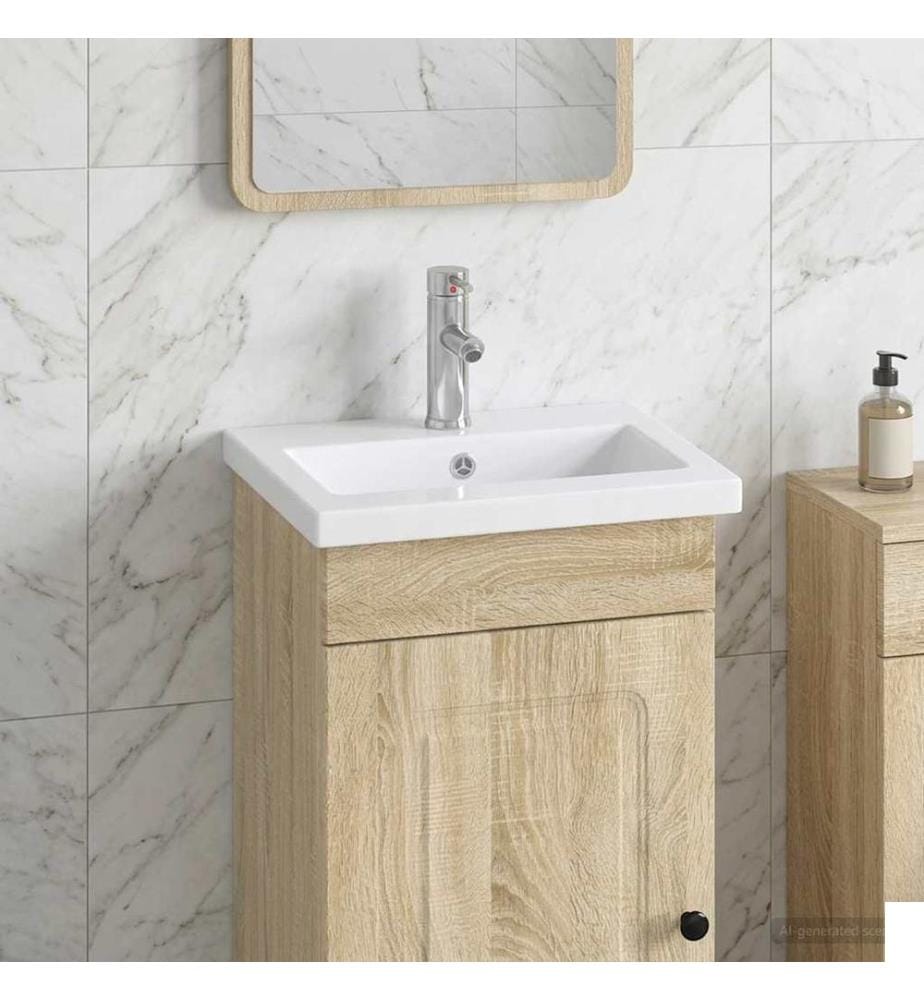 Lavabo de salle de bains Chrome 42 x 40 x 16,5 cm métal