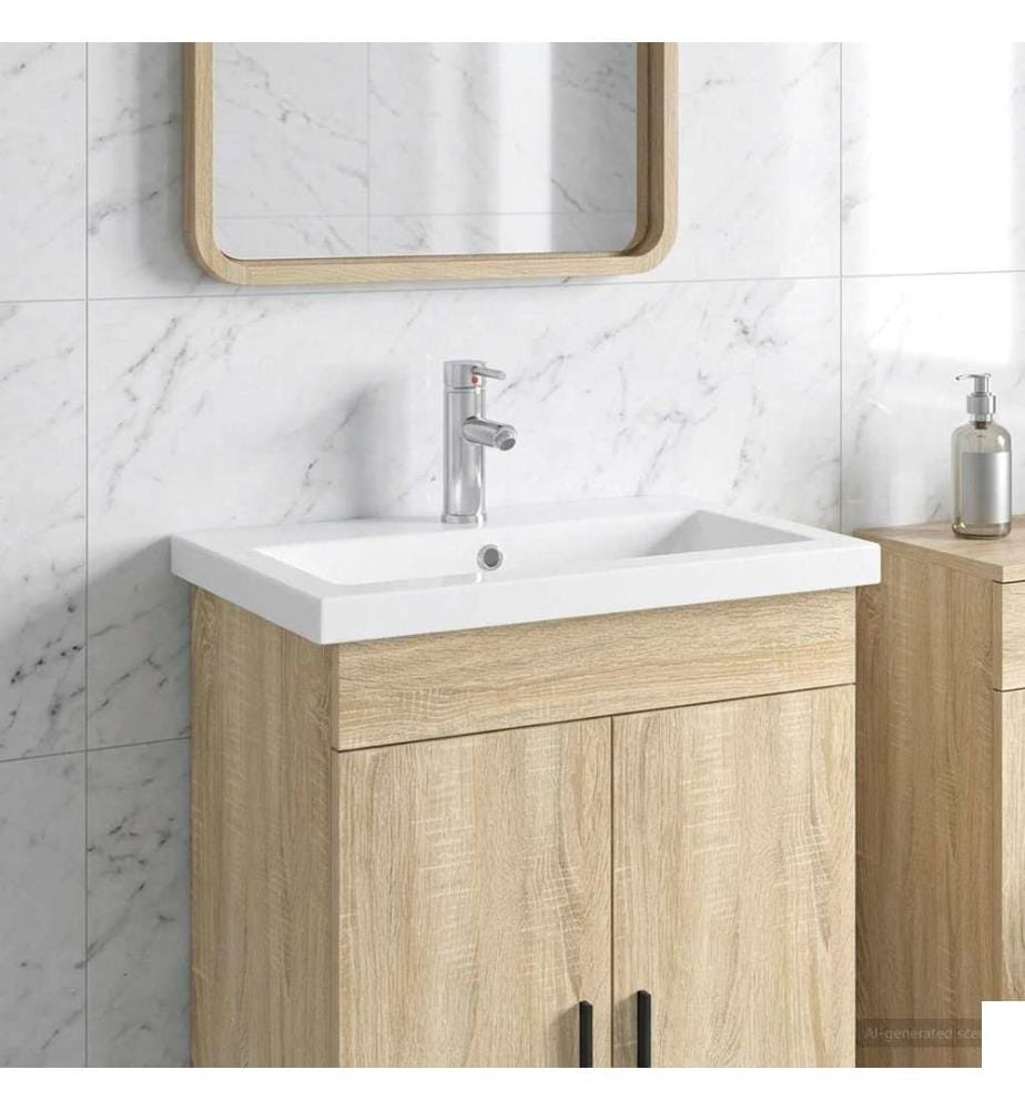 Lavabo de salle de bains Chrome 61 x 40 x 16,5 cm métal
