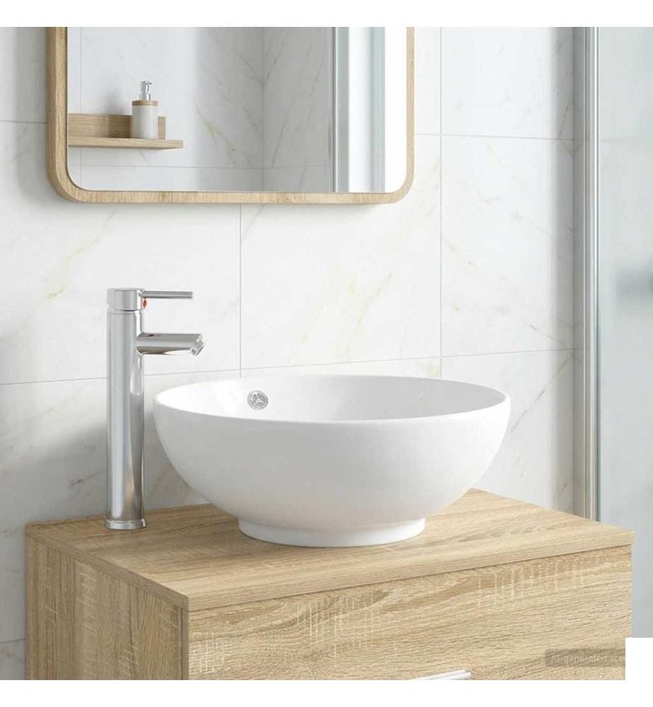 Lavabo de salle de bains Chrome 44 x 44 x 16 cm métal