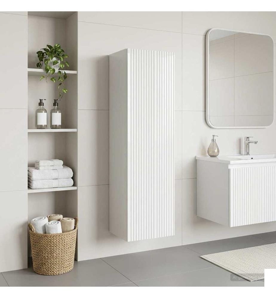 Cabinet de Salle de Bain Mural Blanc brillant