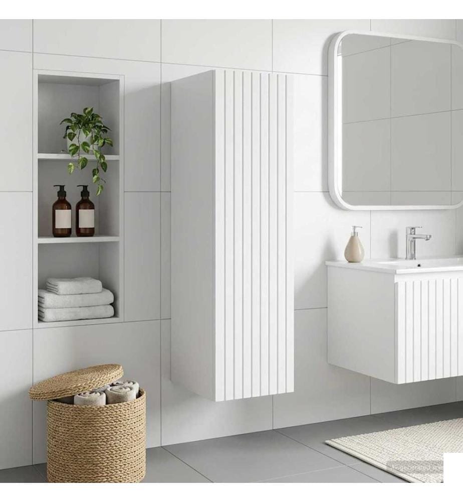 Cabinet de Salle de Bain Mural Blanc brillant