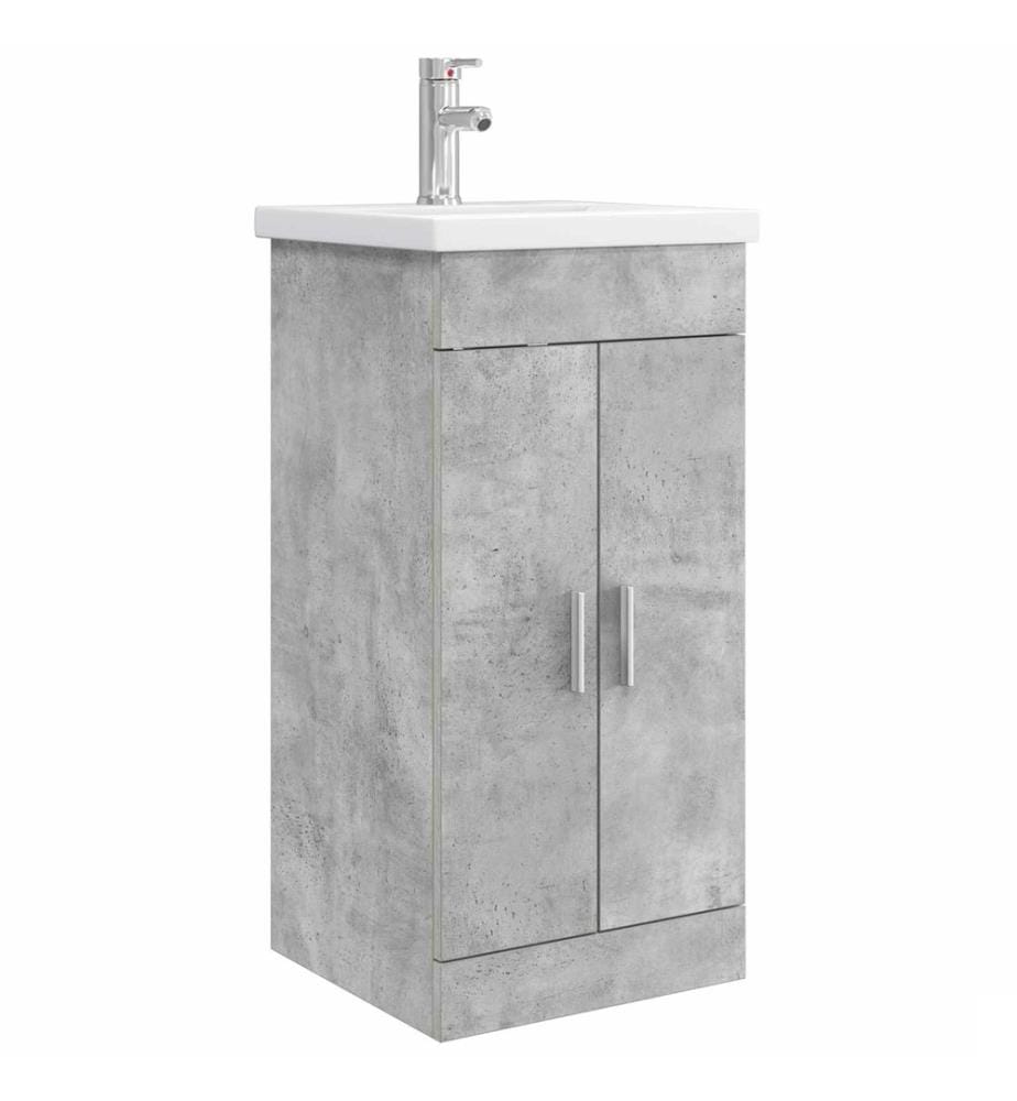 Meuble de salle de bain avec évier Gris béton 42 x 40 x 84,5 cm