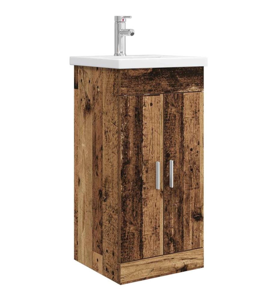 Meuble de salle de bain avec évier Bois ancien