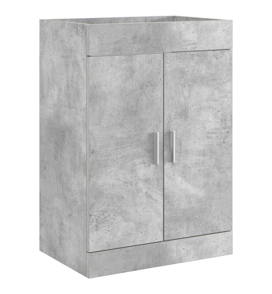 Meuble sous lavabo de salle de bain Gris béton