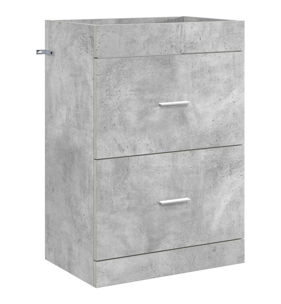 Meuble sous lavabo de salle de bain Gris béton