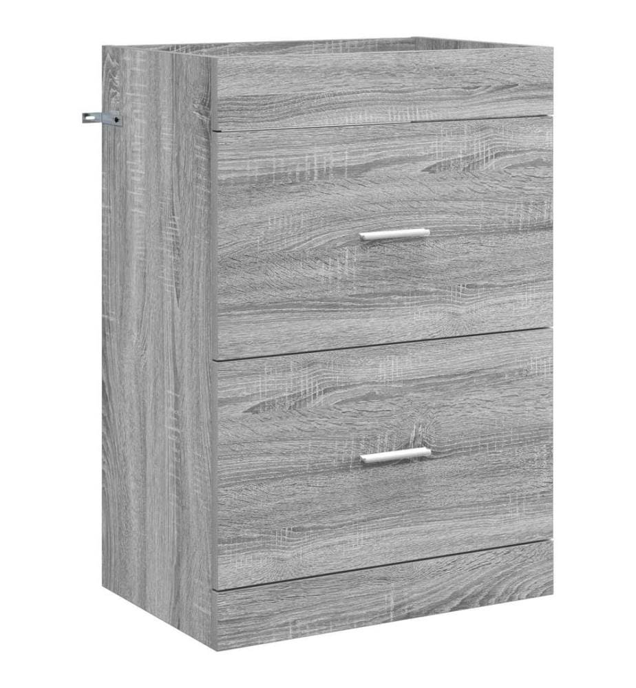 Meuble sous lavabo de salle de bain Sonoma gris