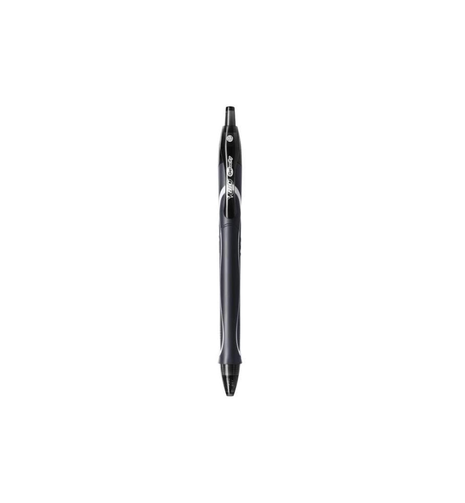 BIC - Stylo à encre gel Gel-ocity Quick Dry 0.7 mm Noir, 12 pièces