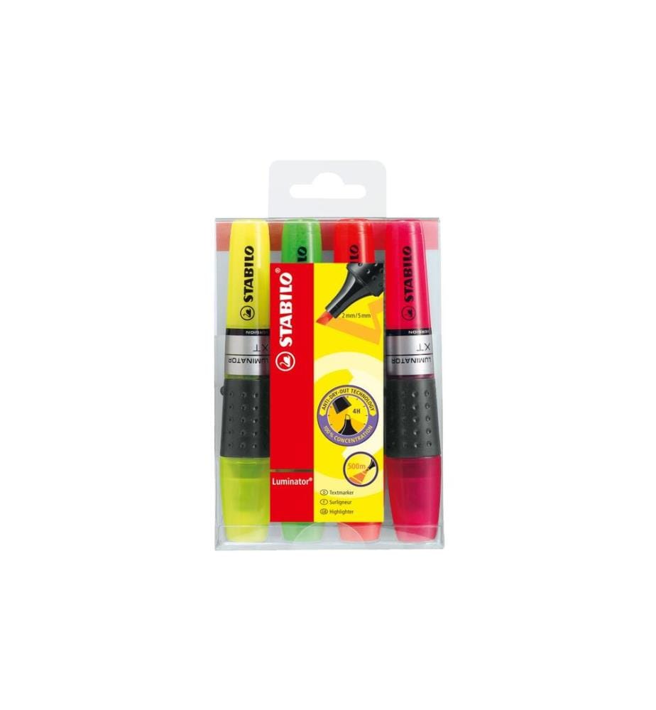 STABILO - Surligneur Luminateur 4 pièces Multicolore