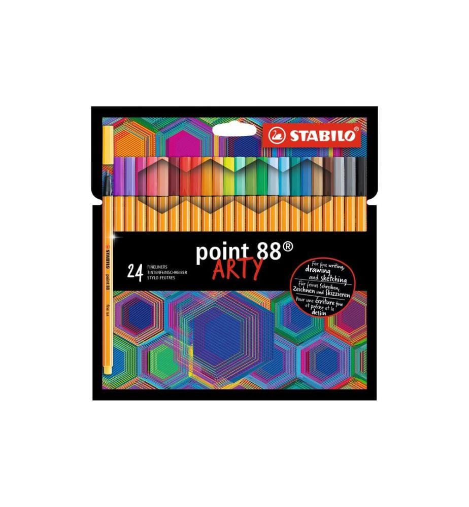 STABILO - Fineliner Point 88 Arty Multicolore24 pièces
