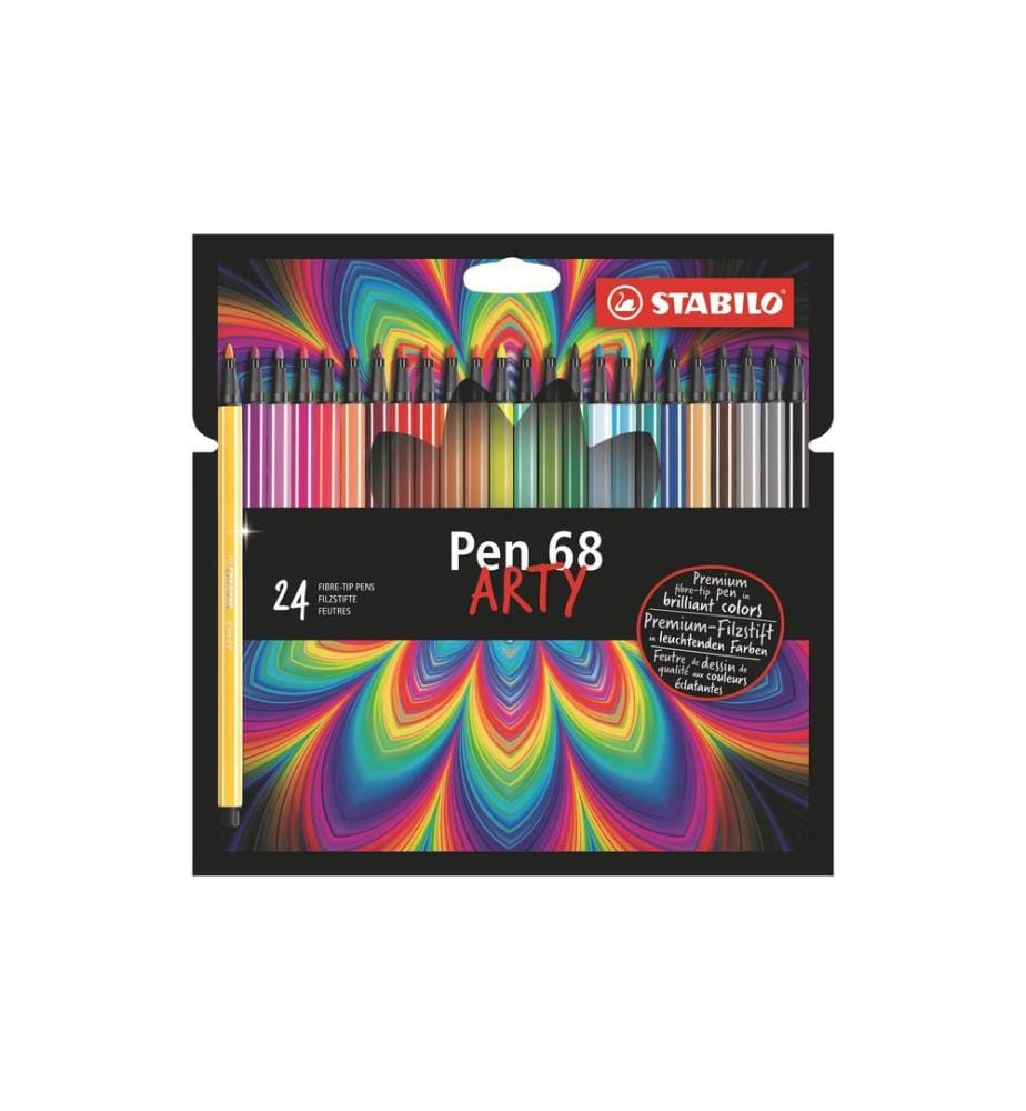 STABILO - Fineliner Pen68 Arty, 24 pièces