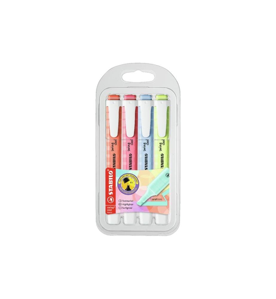 STABILO - Surligneur swing cool Pastell 4 pièces