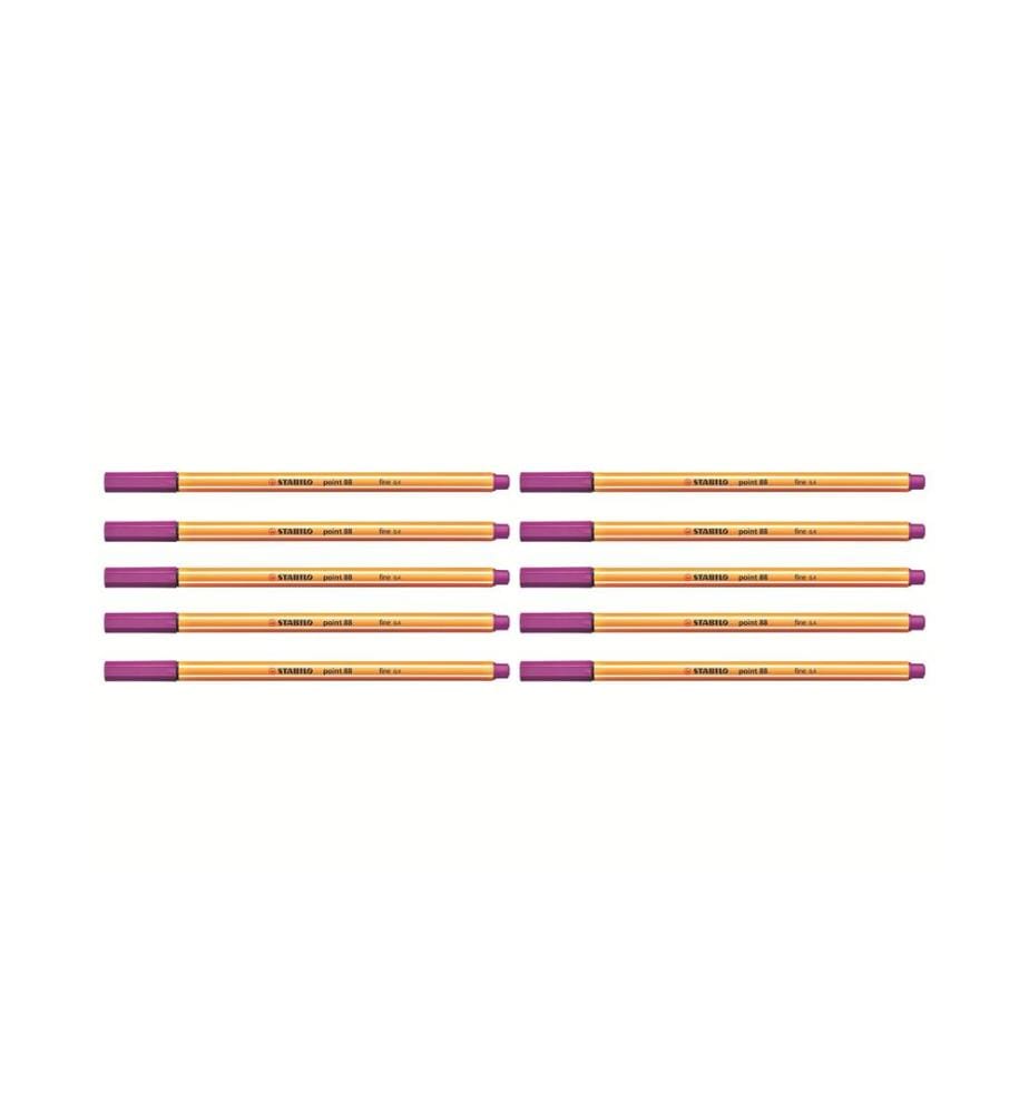 STABILO - Fineliner Point 88 10 pièces, violet