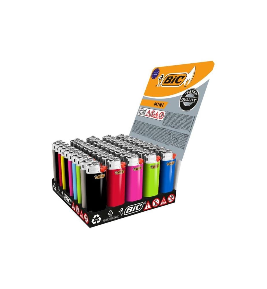 BIC - Briquet à friction J25 Mini, Paquet de 50