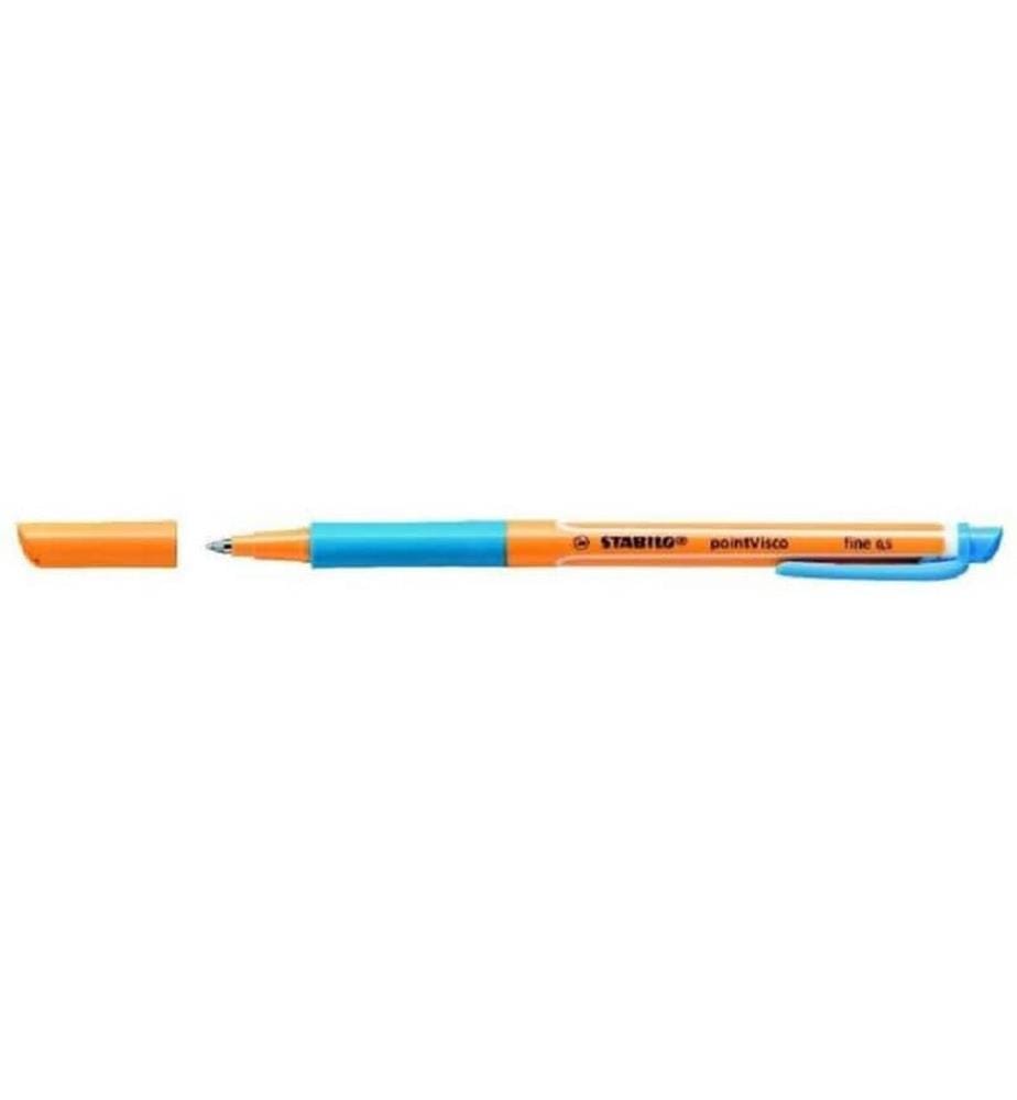 STABILO - Stylo à bille roulante Boule à rouler en gel viscoélastique 0.5 mm, bleu clair