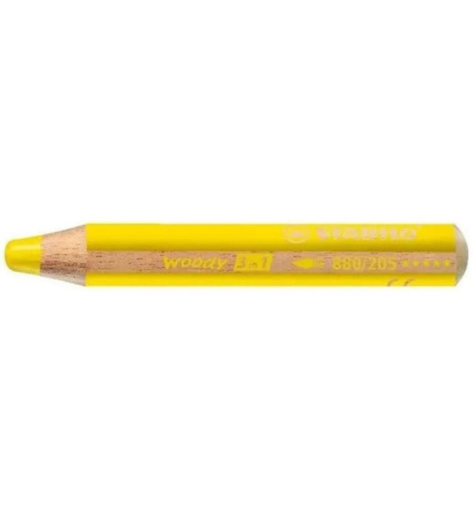 STABILO - Crayons de couleur Woody 3 en 1 Jaune