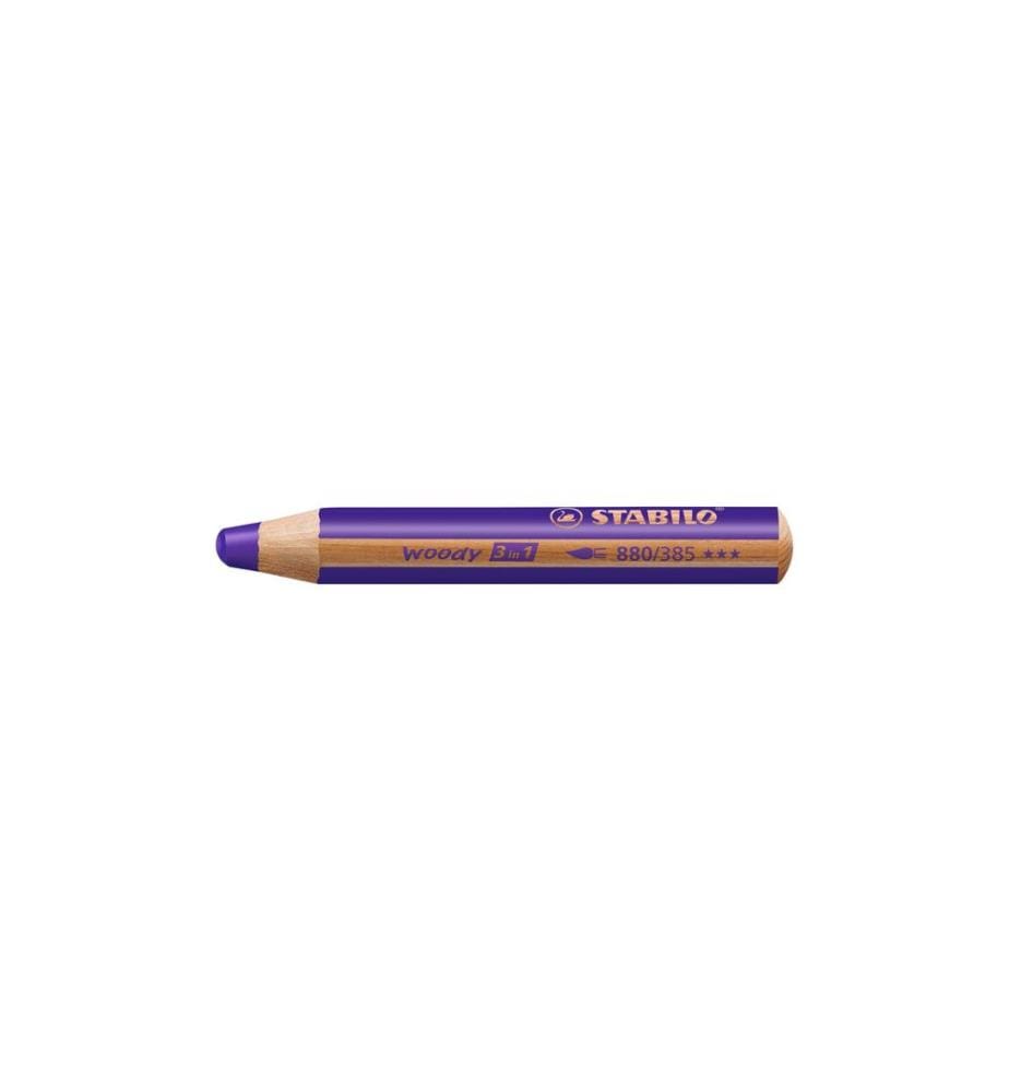 STABILO - Crayons de couleur Woody 3 en 1 Violet