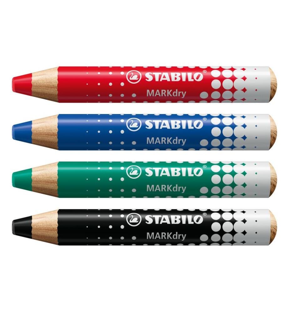 STABILO - Marqueur pour tableau blanc MARKdry Étui de 4