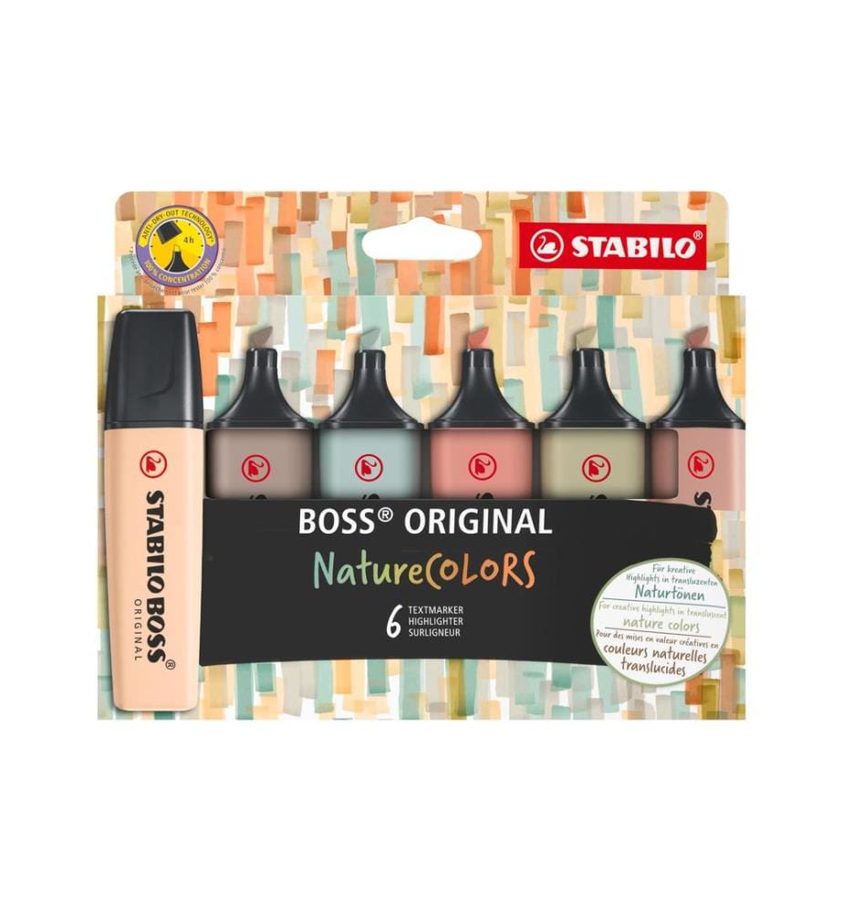 STABILO - Surligneur BOSS ORIGINAL NatureColors Lot de 6