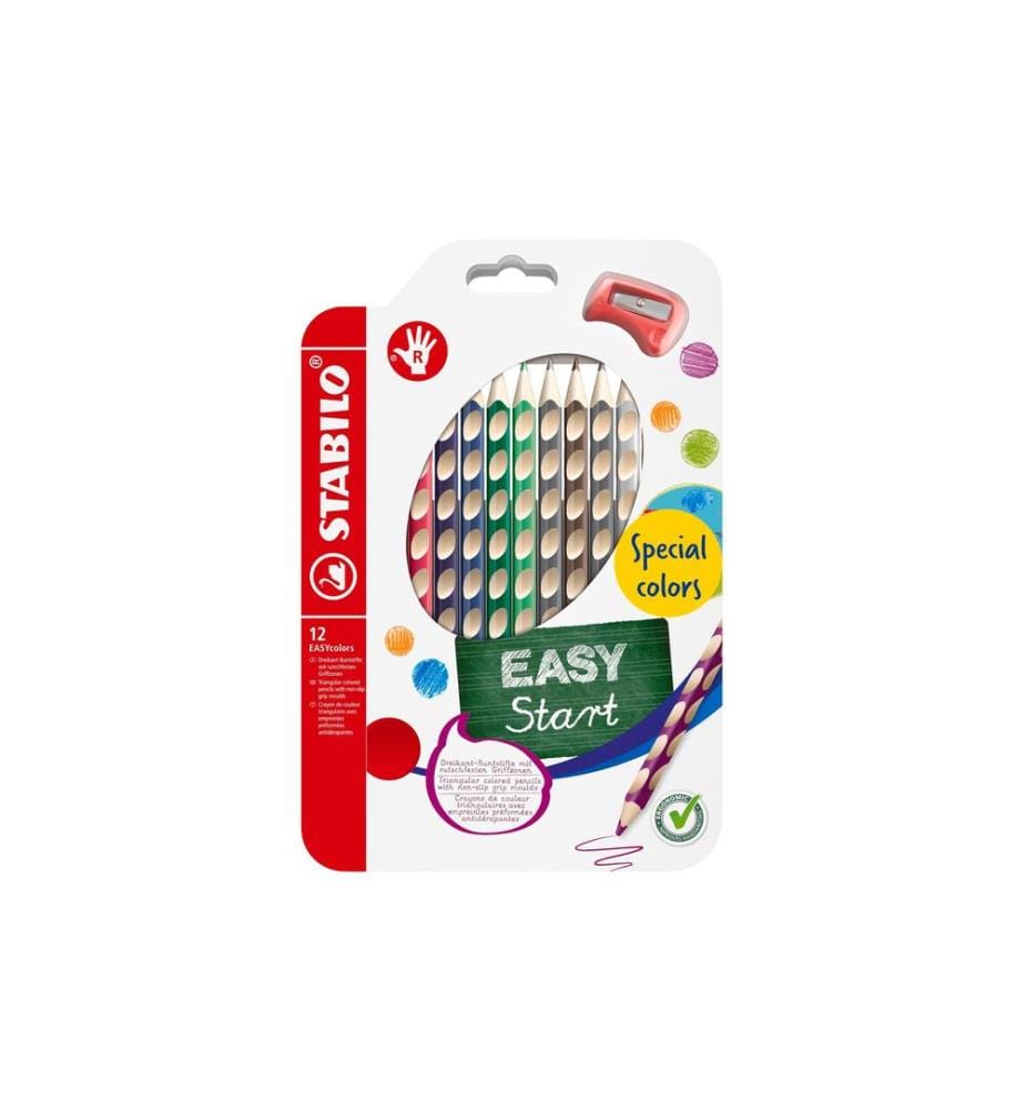 STABILO - Crayons de couleur EASYcolors Étui de 12