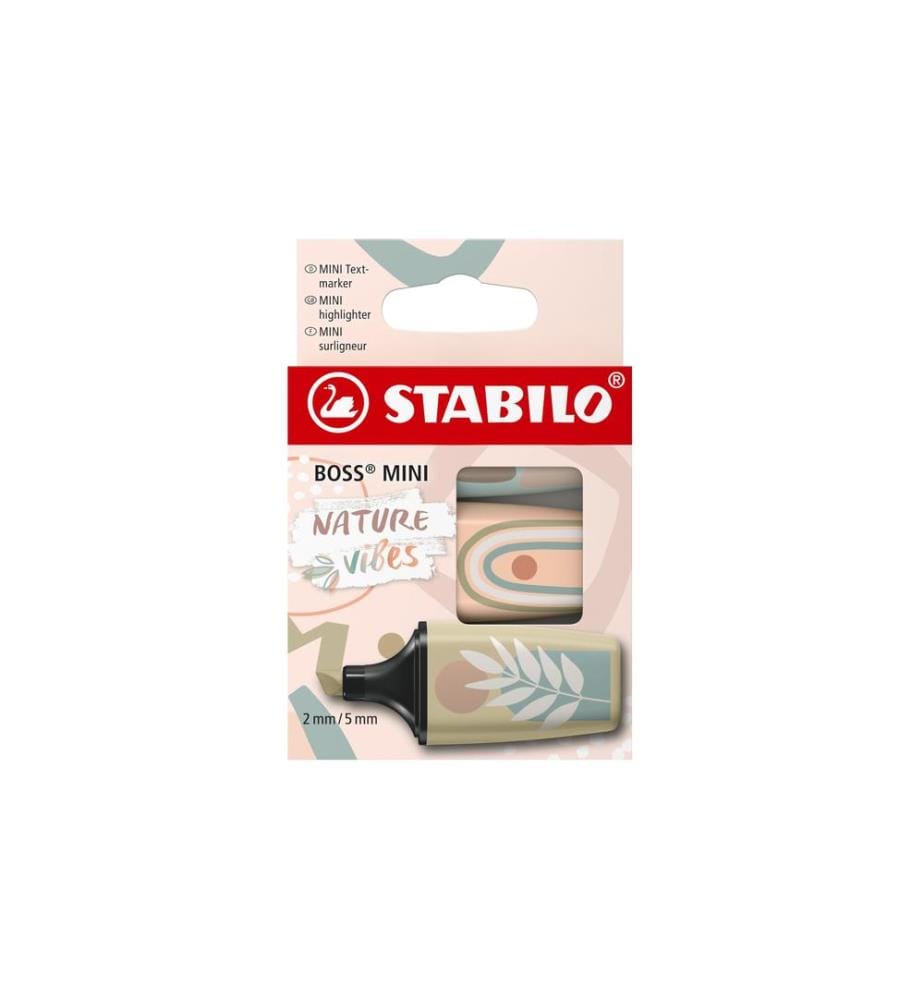 STABILO - Surligneur Boss Mini Naturevibes Étui de 3