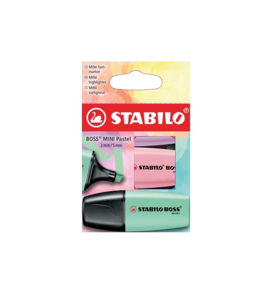 STABILO - Surligneur Boss Mini Pastel Étui de 3