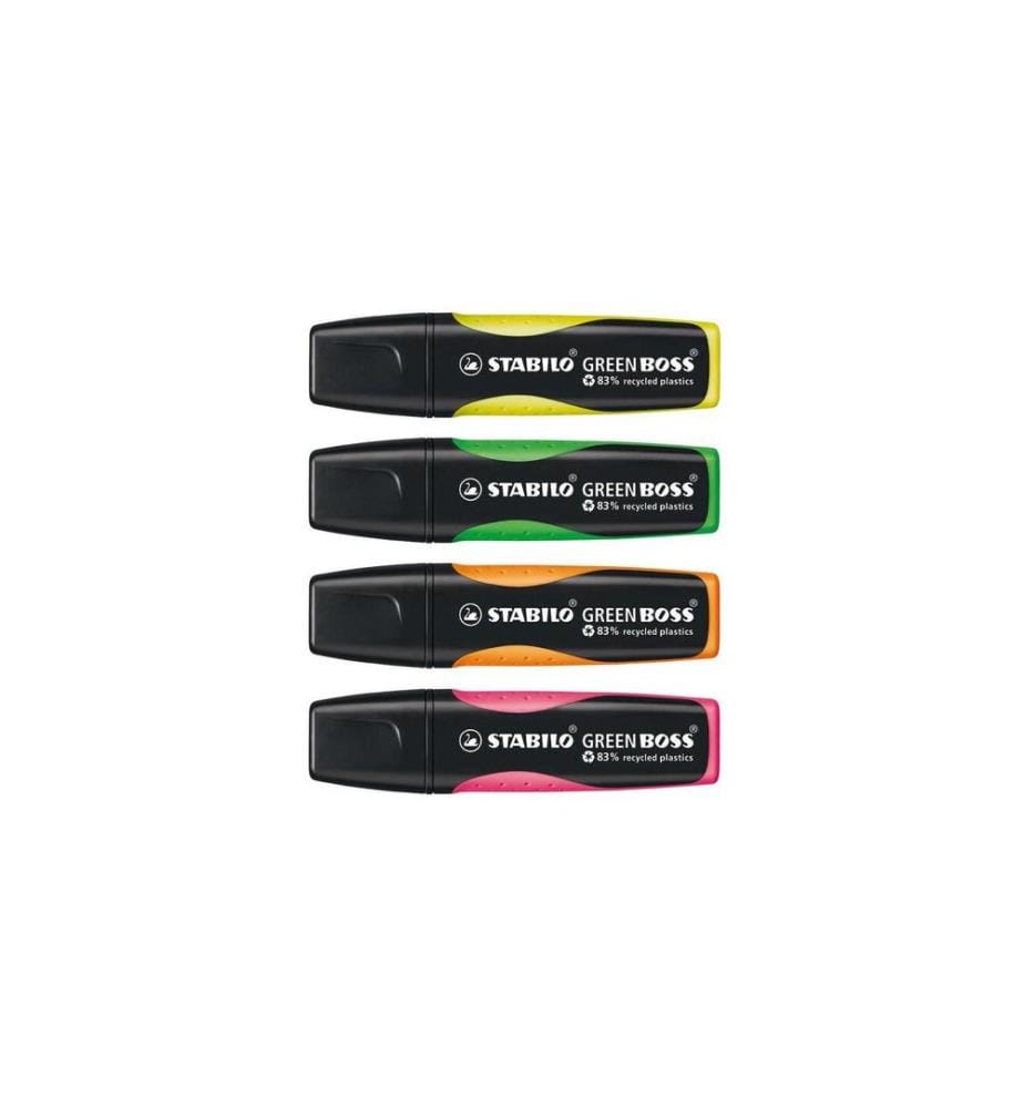 STABILO - Surligneur Green Boss 4 pièces