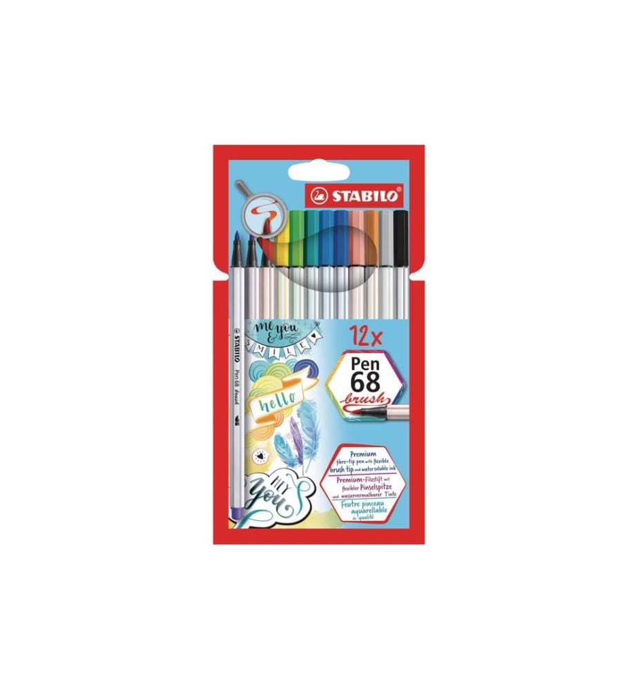 STABILO - Crayon feutre Pen 68 12 pièces