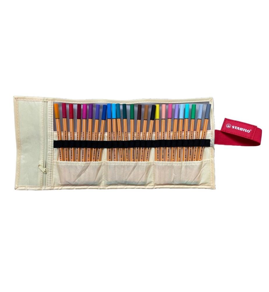 Set de stylos feutres STABILO Point 88 25 pièces Jaune