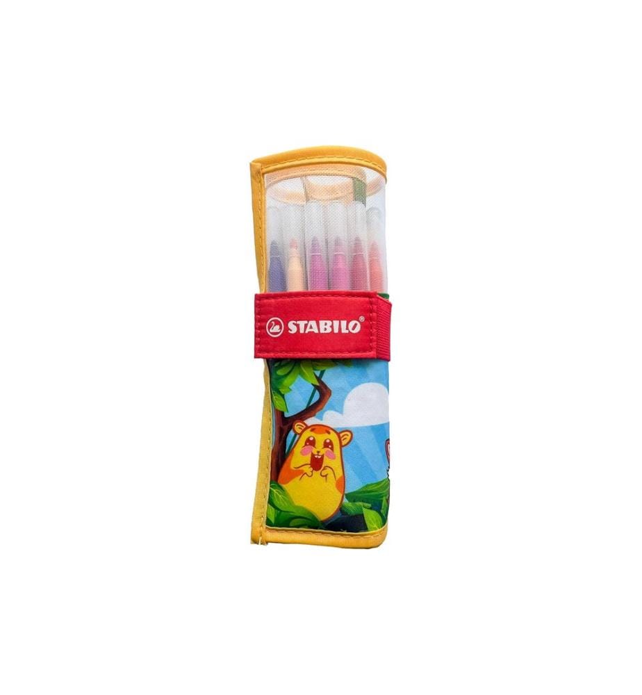 STABILO Set de rouleaux Power Animal 18 pièces, Jaune