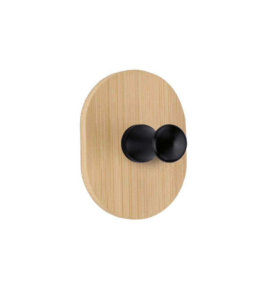 KLEINE WOLKE - Portemanteau mural Bamboo Hook One 6 cm x 4.5 cm, Beige