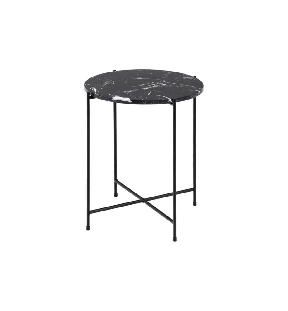 AC Design - Table basse Avila noir, Ø 42 x 45 cm