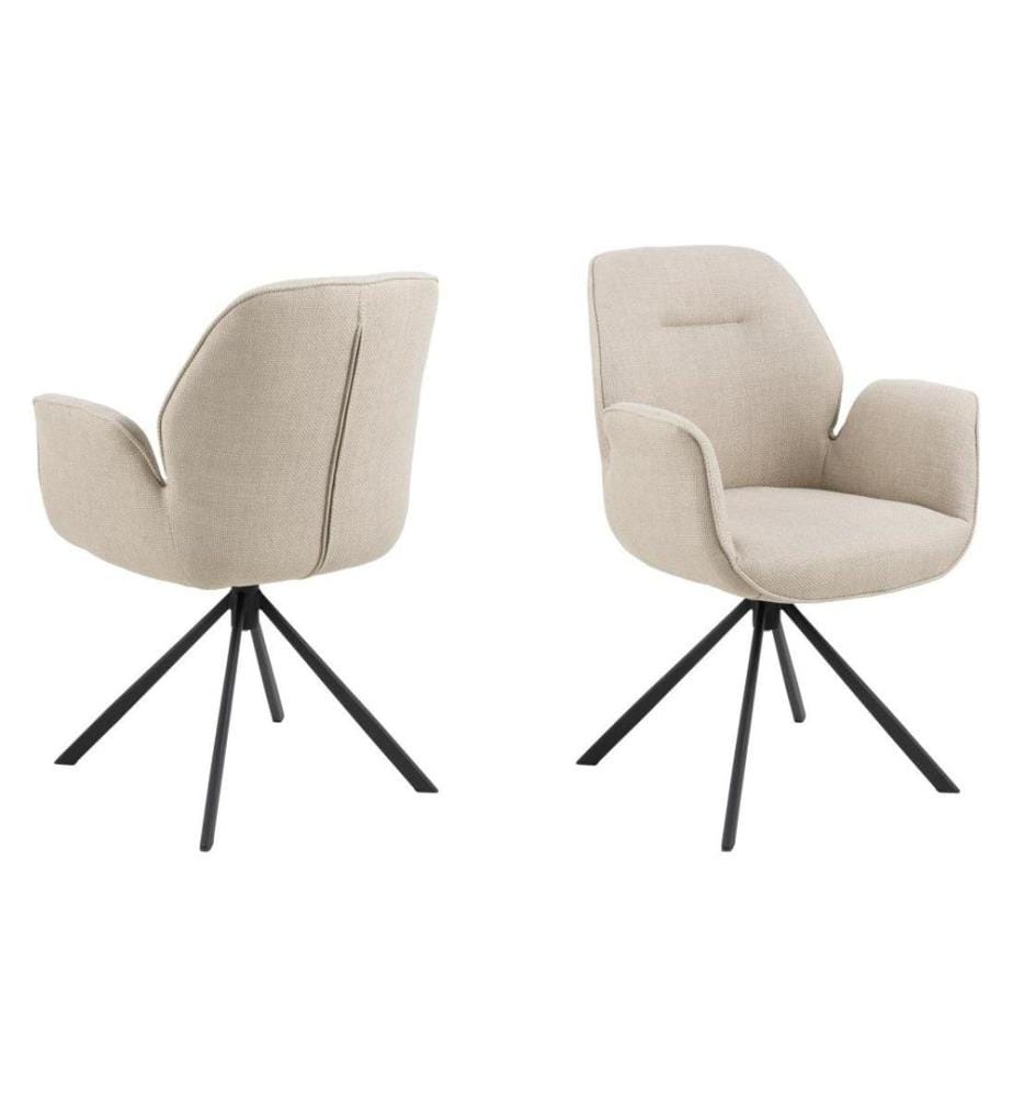 AC Design - Chaise Aura Beige/Noir