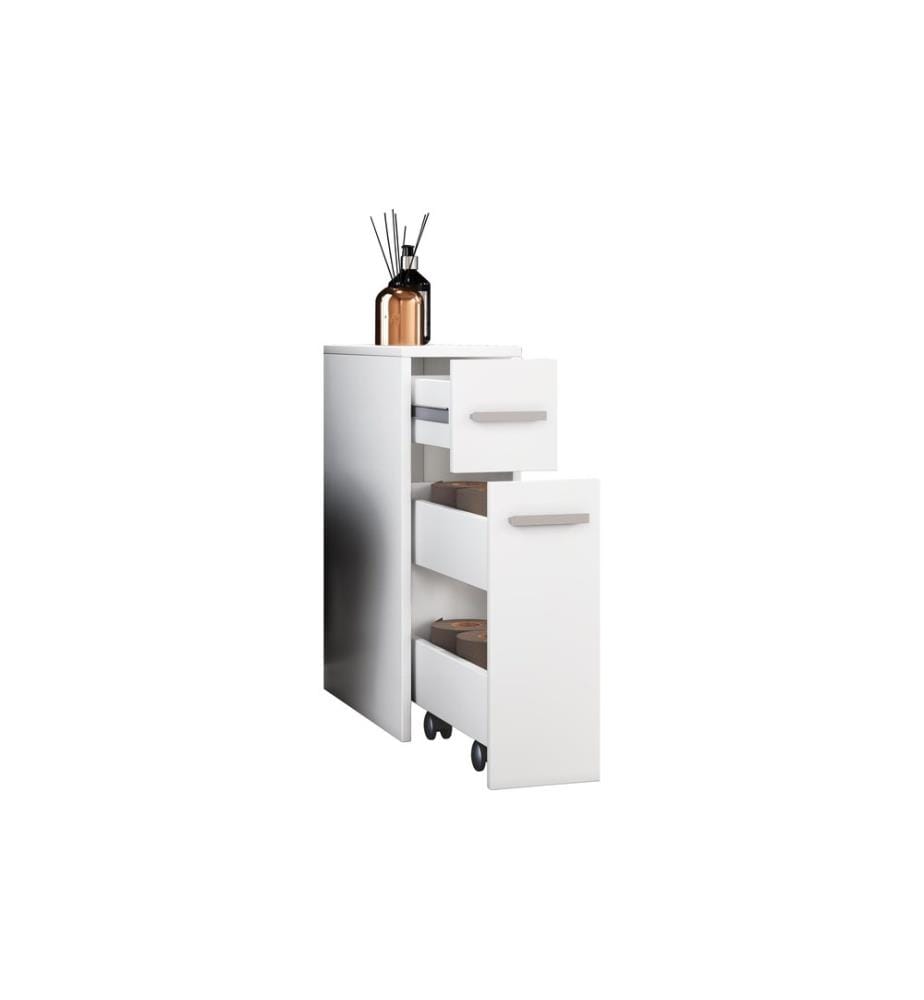 VCM Étagère de salle de bain Zalo 20 x 61 cm, blanc