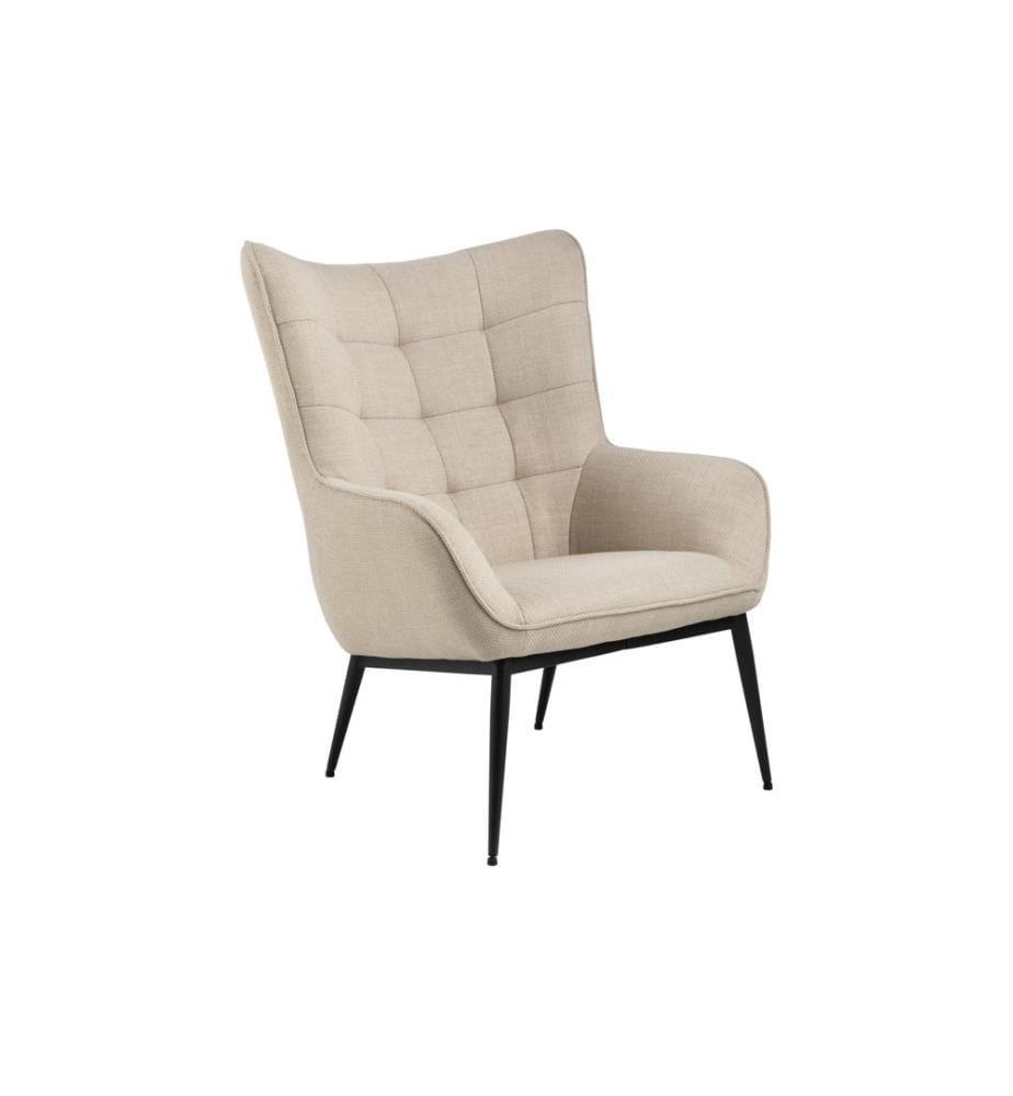 Fauteuil AC Design Redding Acier/Textile, Beige