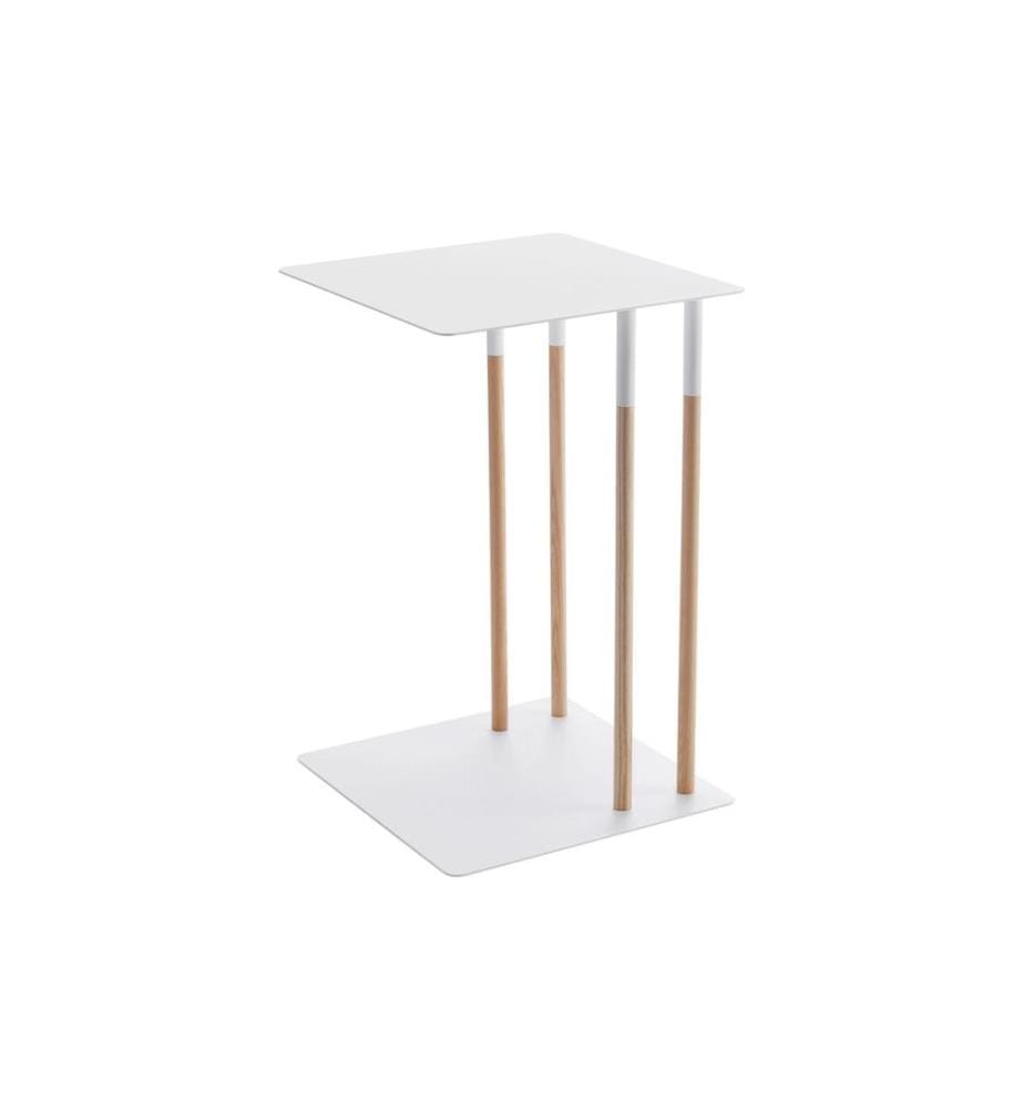 YAMAZAKI - Table d'appoint Plain 35 x 35 x 55 cm, Blanc