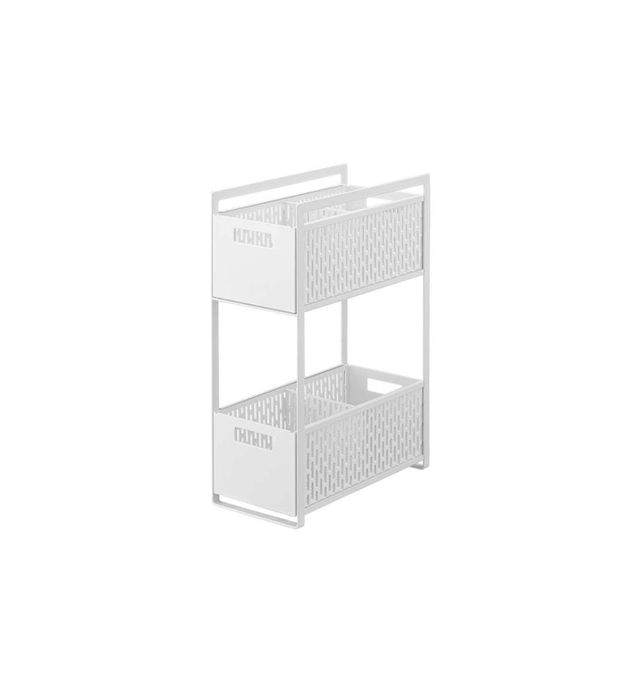 YAMAZAKI - Panier de rangement Tower Blanc