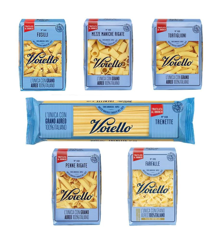 Voiello Ensemble de Sachets de Pâtes - 12 x 500 g