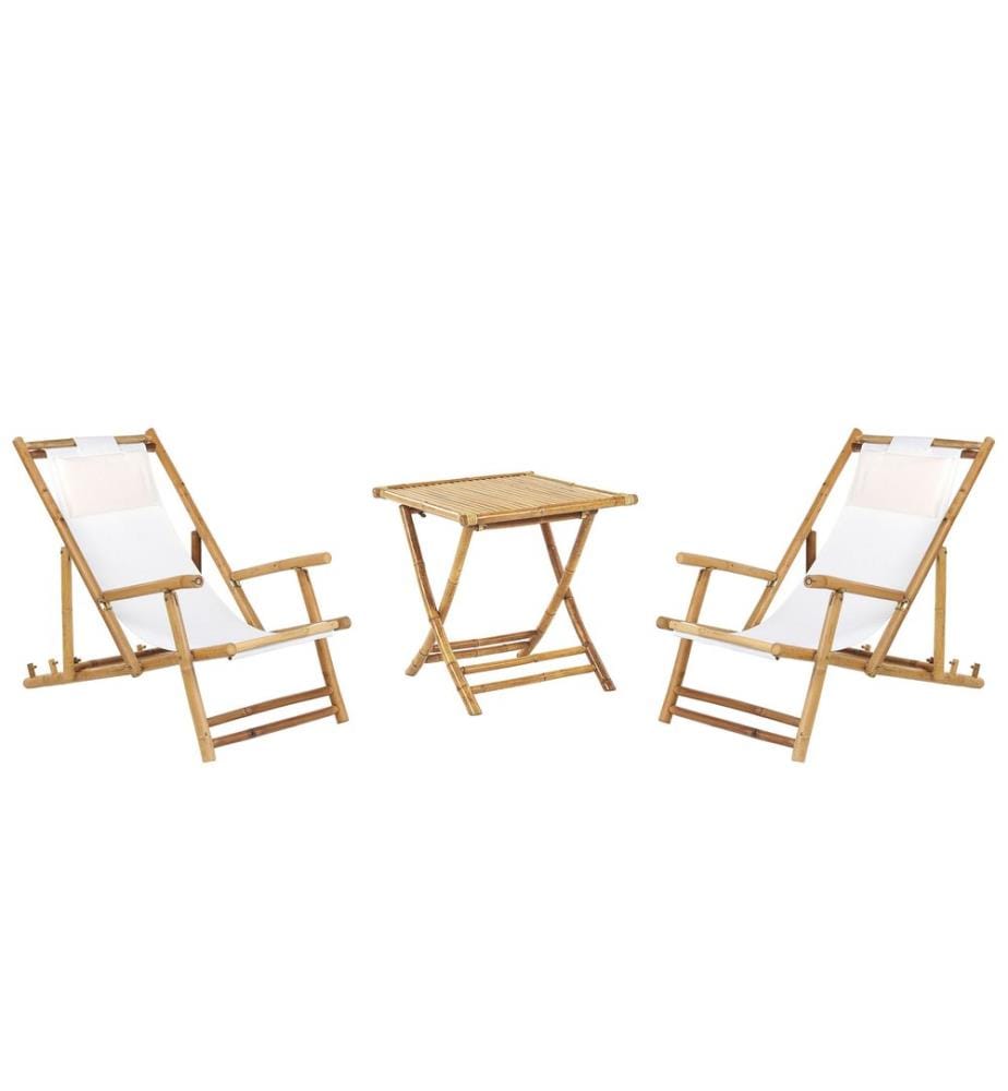 Ensemble bistrot Pliant ATRANI/MOLISE Bambou Marron clair