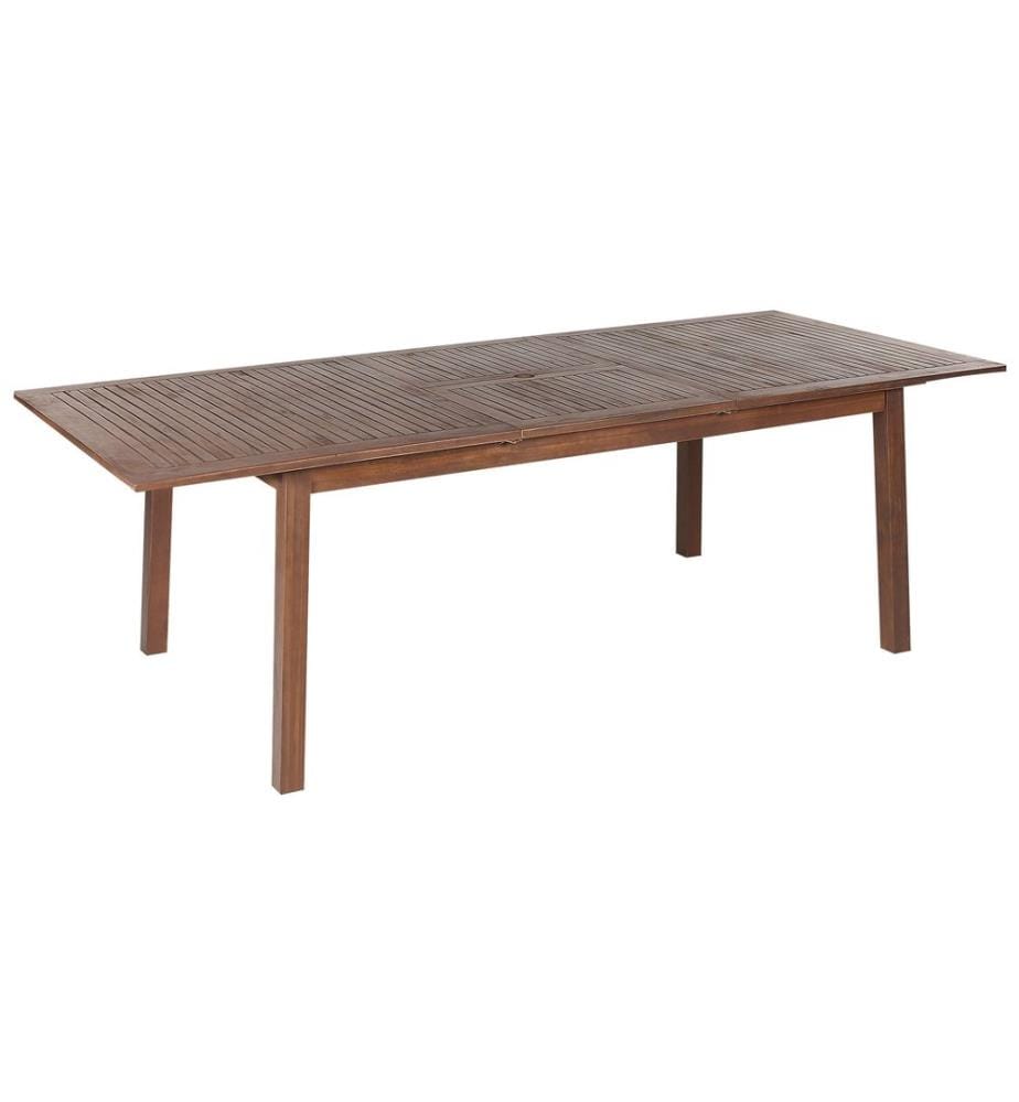 Table de salle à manger de jardin extensible CESANA 180/240 cm 100 cm Acacia Marron foncé