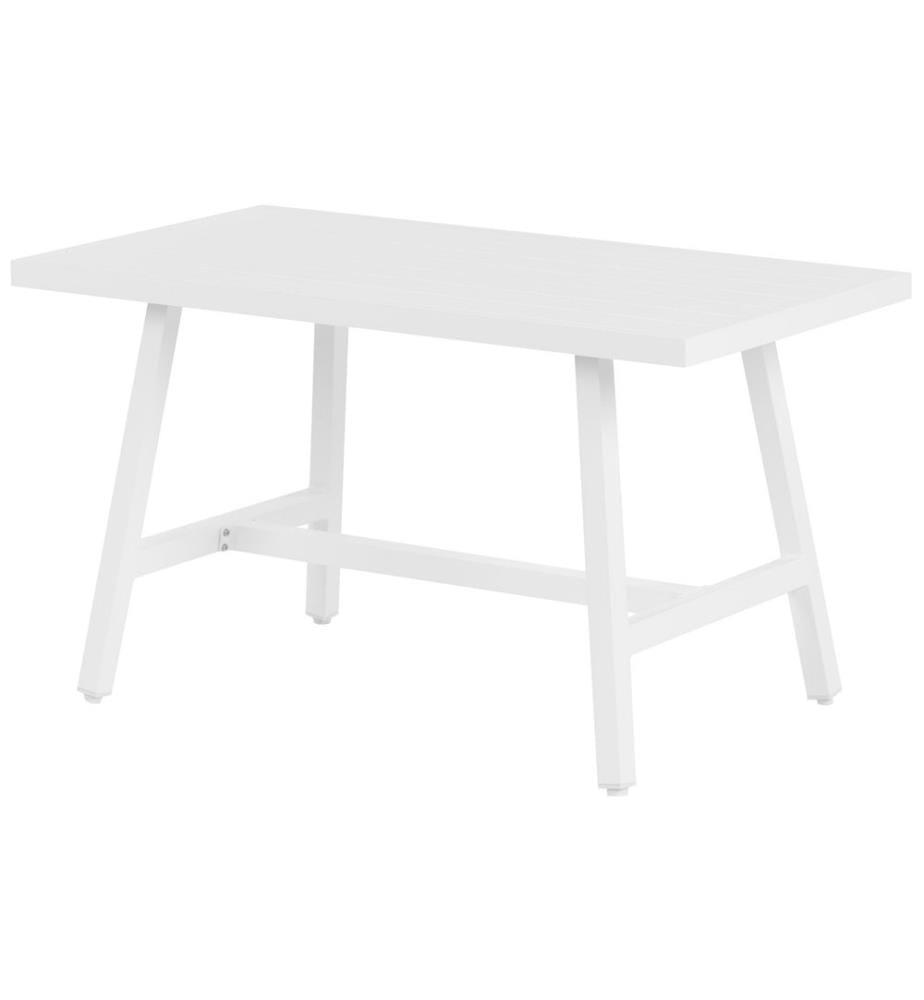Table de salle à manger de jardin FRATTE 120 cm 64 cm Métal Blanc