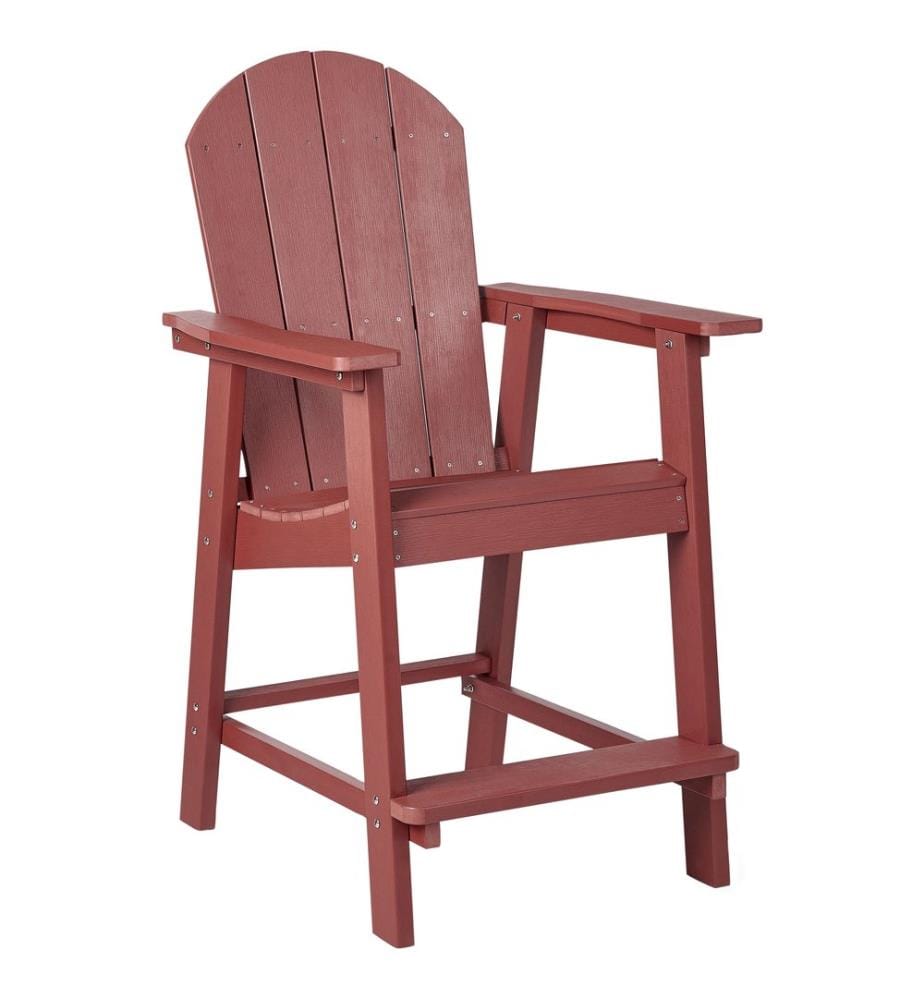 Chaise de bar de jardin ADIRONDACK Matière synthétique Rouge