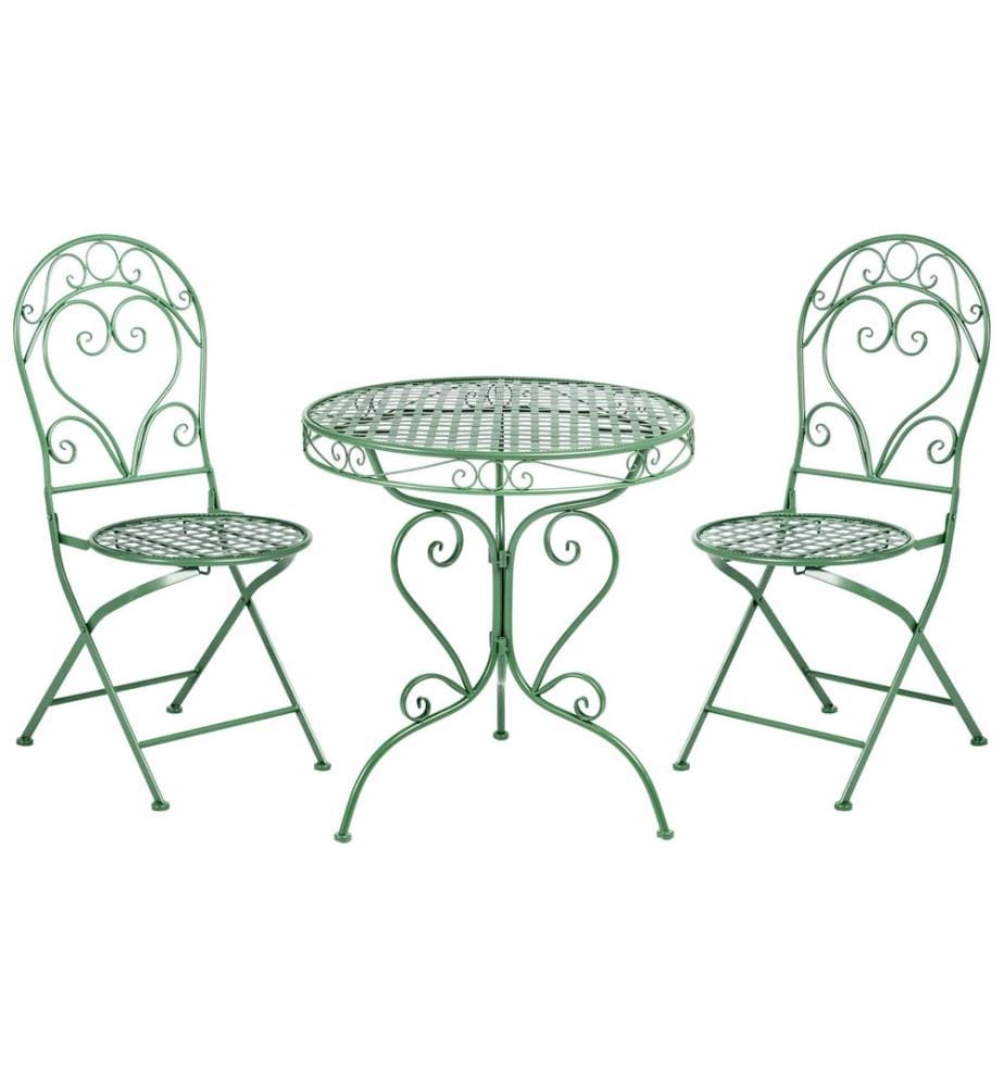Ensemble bistrot ALBINIA Métal Vert