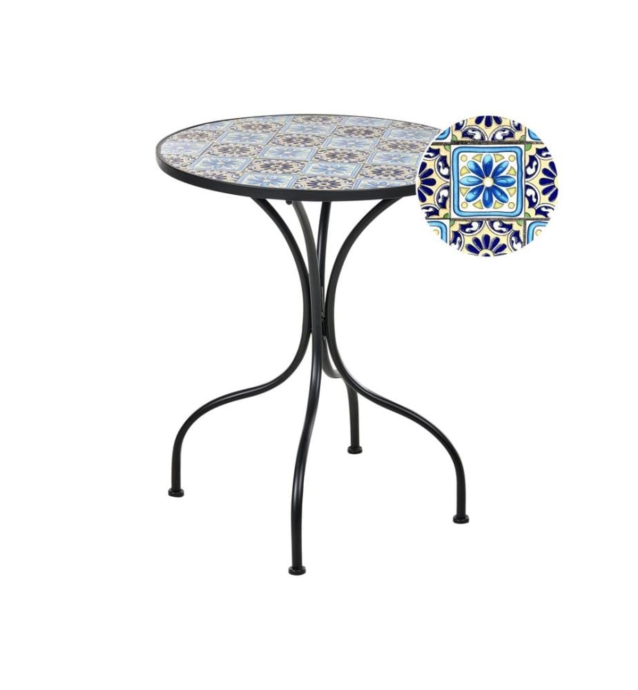 Table bistrot AGGIUS 60 cm 60 cm Métal Noir