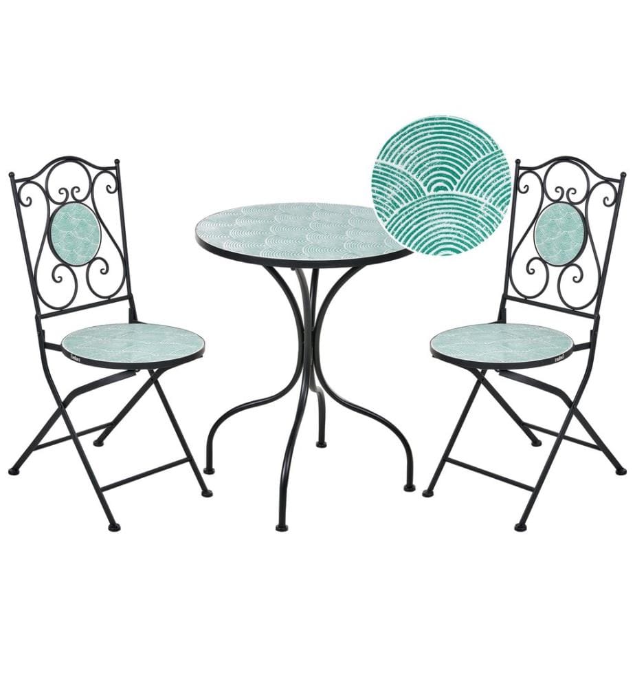 Ensemble bistrot Pliant ANAPO Métal Noir