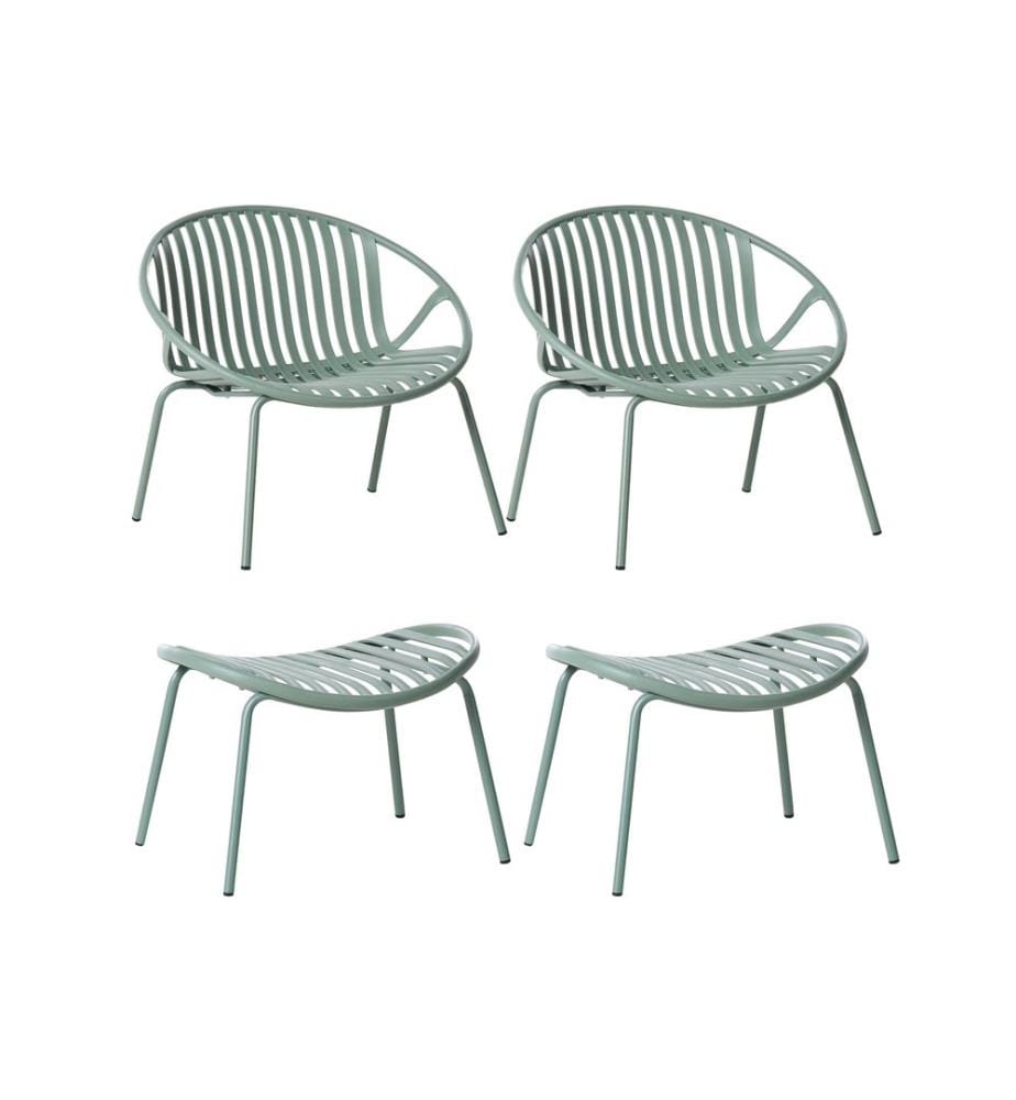 Lot de 2 chaises de jardin CASPERIA Vert