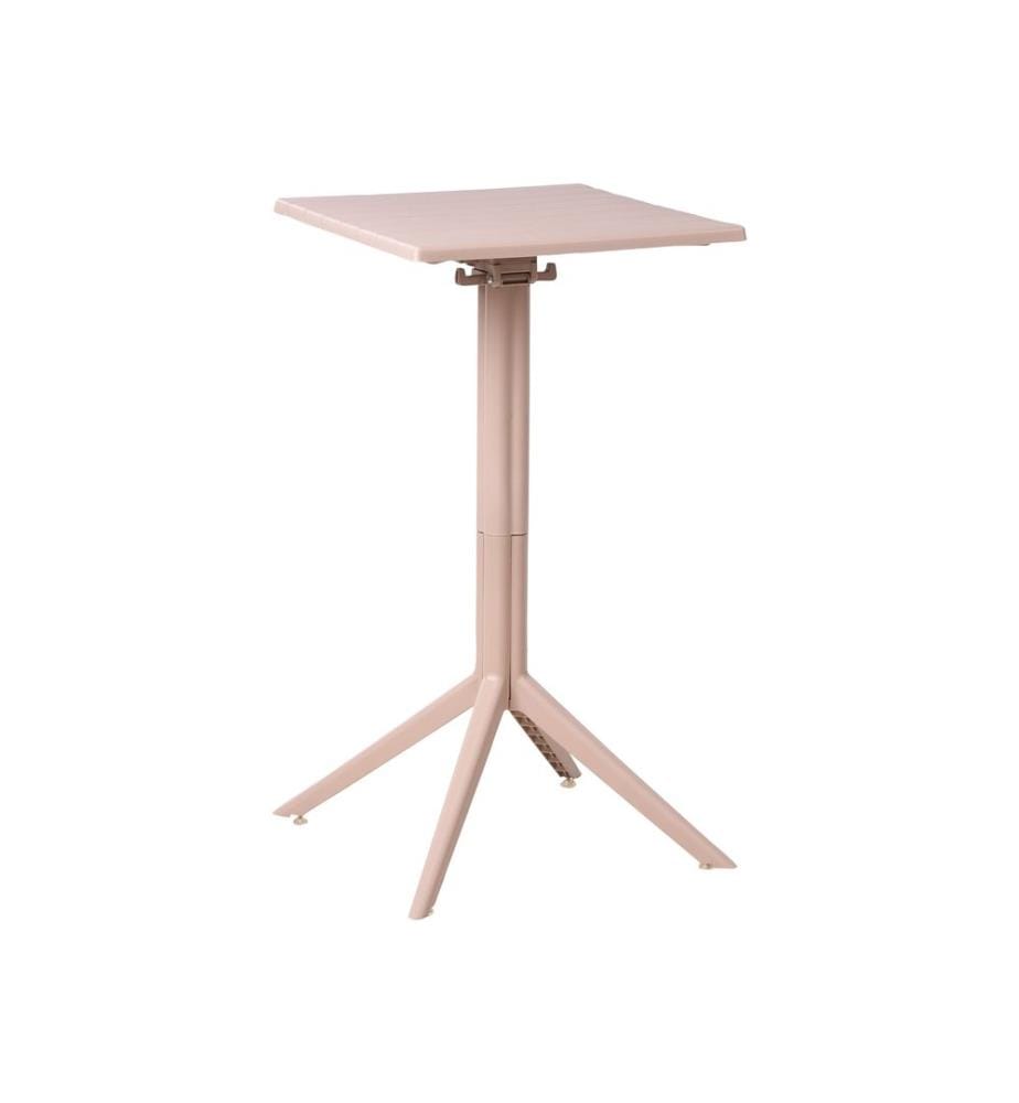 Table de bar de jardin LEMNOS 60 cm 60 cm Beige