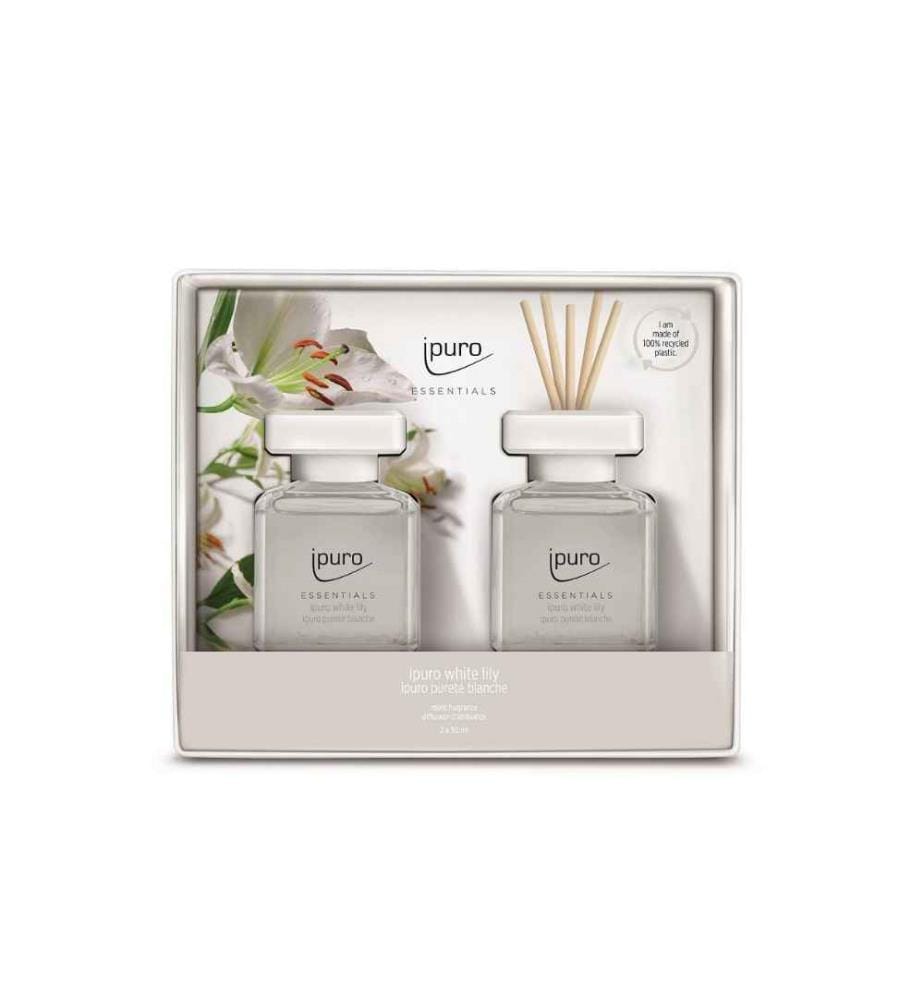 IPURO - Bâtonnets parfumés Lys blanc 2 x 50 ml Set